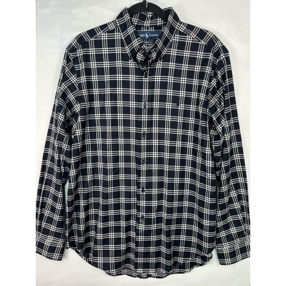 Vintage‎ 90s Ralph Lauren Mens Classic Fit L Collared Button Down Shirt Plaid